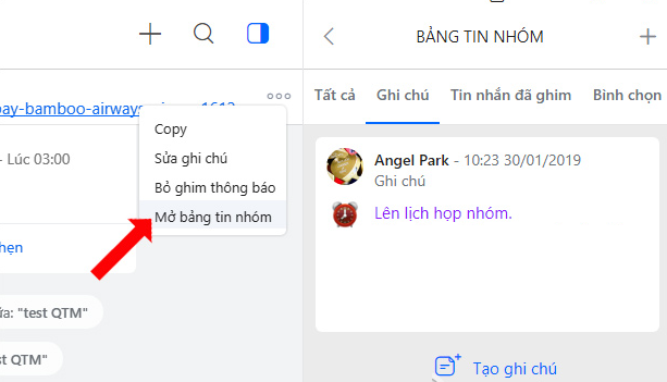 Huong dan tao ghi chu nhom zalo tren may tinh nhanh nhat