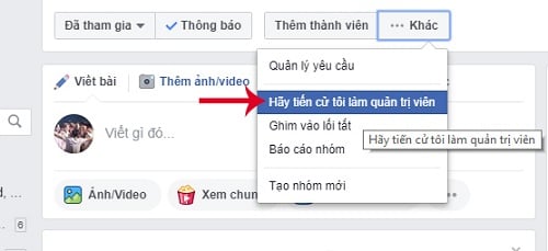 lam quan tri vien nhom tren facebook