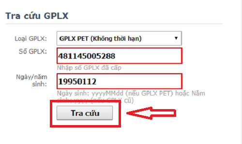  kiem tra giay phep lai xe online