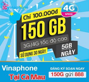 Gói cước 150GB VinaPhone ưu đãi tận 150GB data chỉ với 100K/tháng