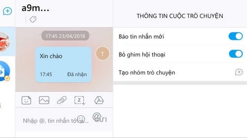 su dung zalo web tren dien thoai 