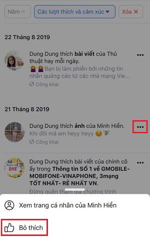 xem lai cac luot da thich tren facebook nhu the nao