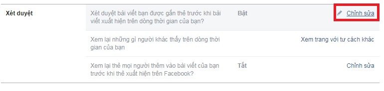 cai dat phe duyet bai viet gan the tren Facebook