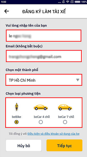  cach dang ky lam tai xe bebike becar online