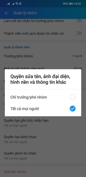 chi sẻ quyen quan ly nhom zalo cho cac thanh vien