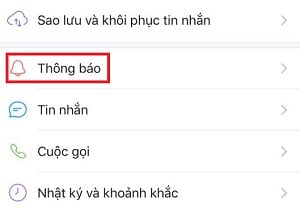 xoa thong bao nhat ky moi tren zalo 