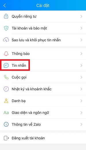 xem danh sach chan zalo tren iphone