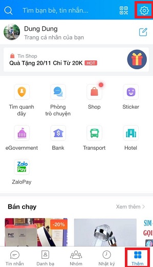 xem danh sach chan zalo tren iphone android