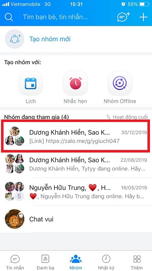 Cho phep nguoi moi xem tin nhan cu tren zalo nhom