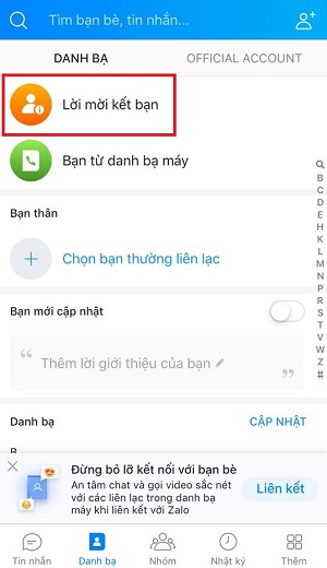  xem lai loi moi ket ban da gui da nhan tren zalo