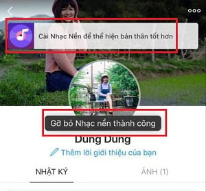 tat nhac nen tren anh bia zalo