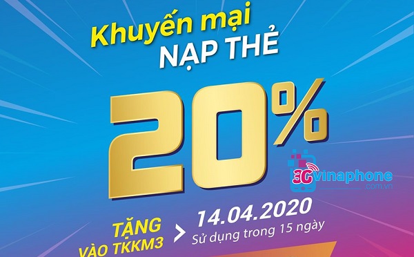 khuyen mai nap tien vinaphone 20% thang 4 khuyen mai nap tien vinaphone 20%