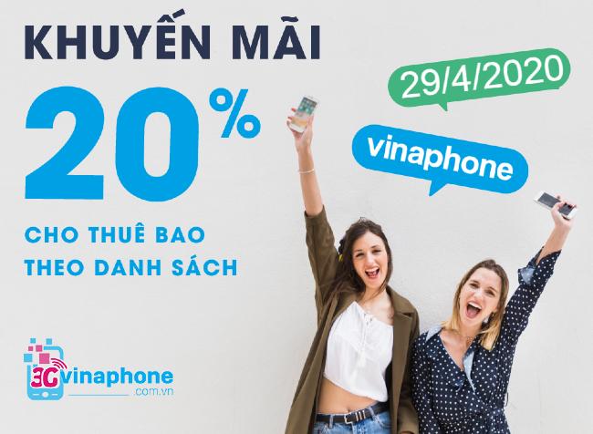 khuyen mai vinaphone 20%