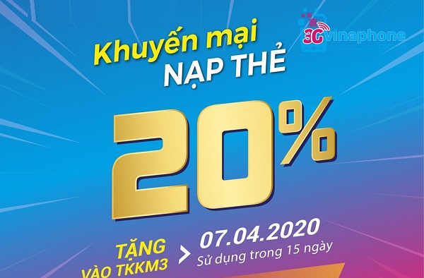 khuyen mai nap tien vinaphone 20% khuyen mai nap tien vinaphone