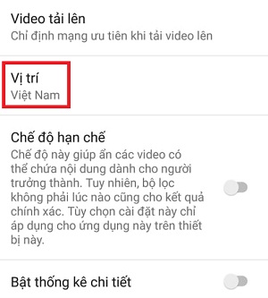 Huong dan doi quoc gia youtube tren dien thoai 