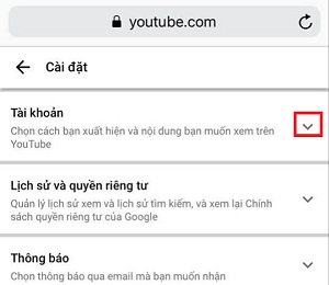 Cach doi quoc gia youtube tren dien thoai 