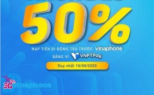 VinaPhone tặng 50% vào ngày 16/6/2020