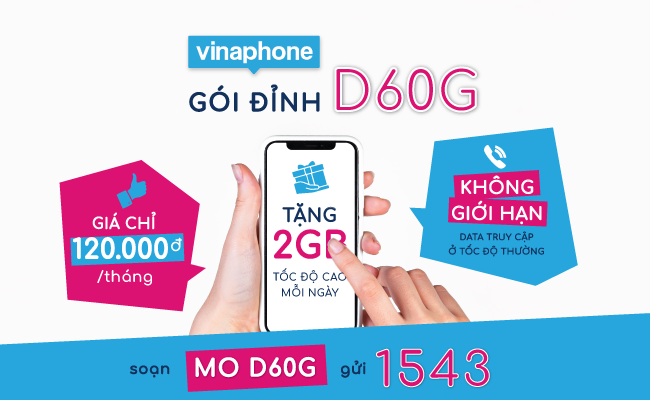 Gói cước D60G VinaPhone Gói D60G VinaPhone
