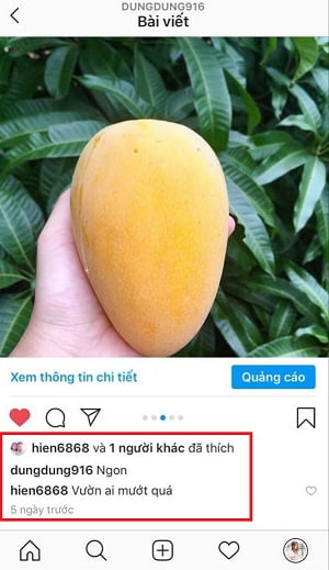 xoa binh luan cua minh tren instagram