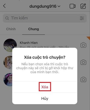 xoa tung tin nhan tren instagram don gian