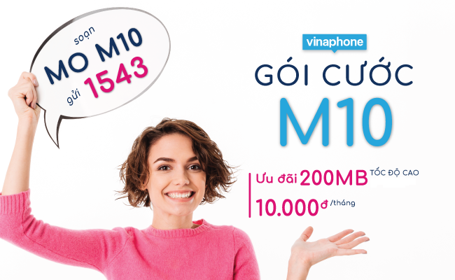 Đăng ký gói M10 VinaPhone