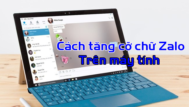 tang co chu trong zalo tren may tinh