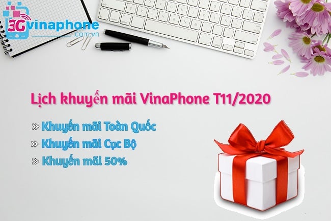 Lịch khuyến mãi nạp thẻ VinaPhone tháng 11/2020