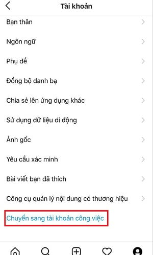 cach chuyen sang blog ca nhan tren instagram