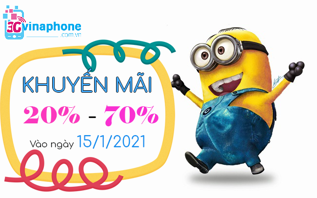 Khuyến mãi VinaPhone ngày 15/1/2021