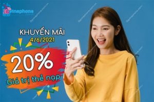 Khuyến mãi 20% thẻ nạp VinaPhone