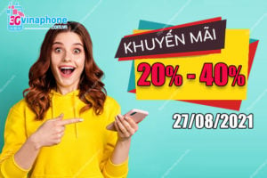 Khuyến mãi VinaPhone 20% - 40%