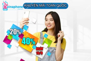 Khuyến mãi VinaPhone 20% - 40%