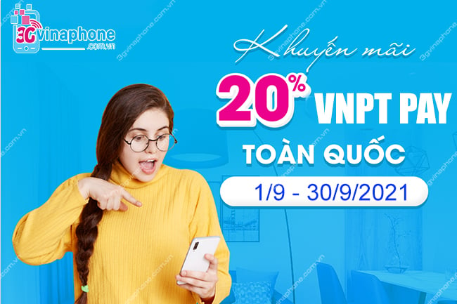 khuyến mãi Vinaphone 20% tháng 9