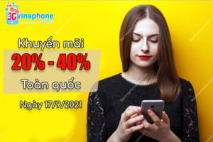 VinaPhone khuyến mãi nạp thẻ vàng 17/9/2021