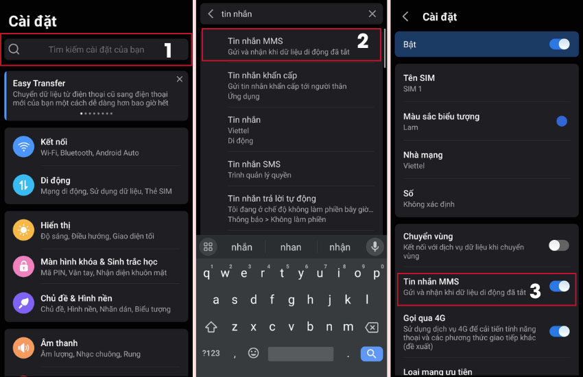 Cach bat tin nhan MMS tren dien thoai Android