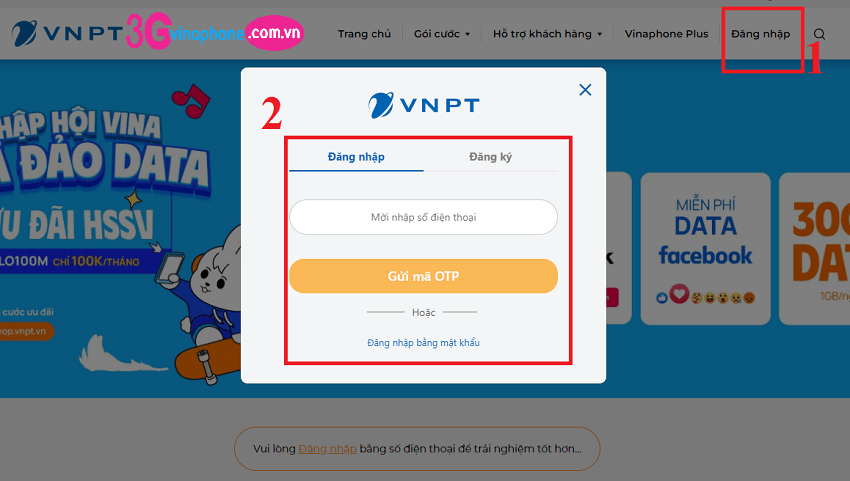 dang nhap my vnpt tren web