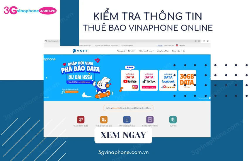 Kiem tra thong tin thue bao VinaPhone Online