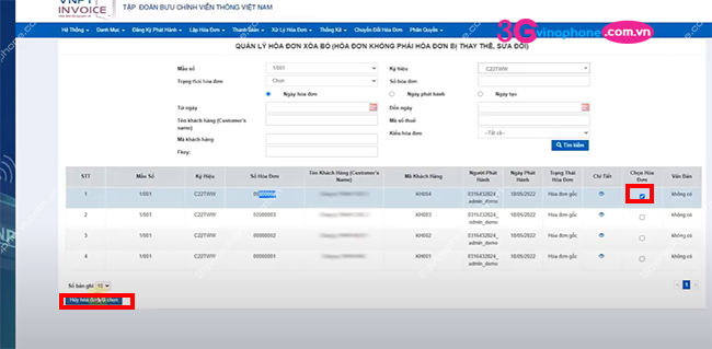cach huy hoa don dien tu vnpt theo tt78