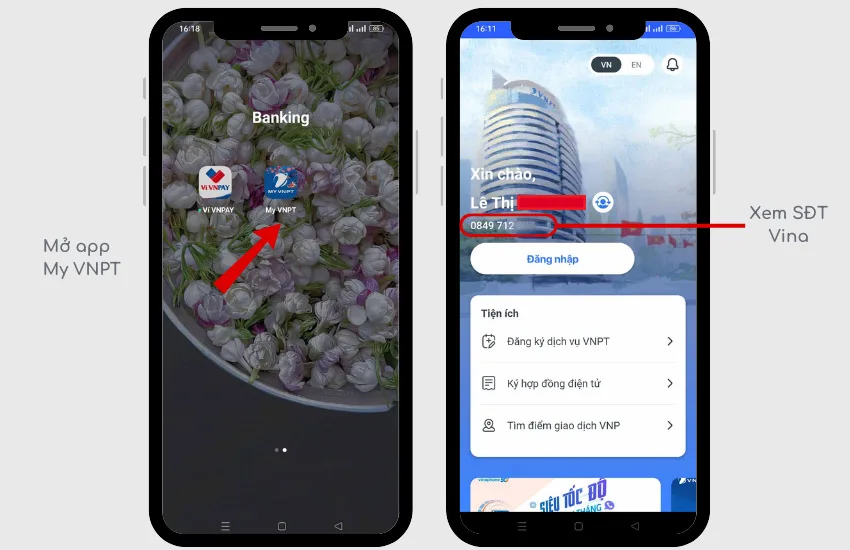 cach kiem tra sdt Vina tren App My VNPT