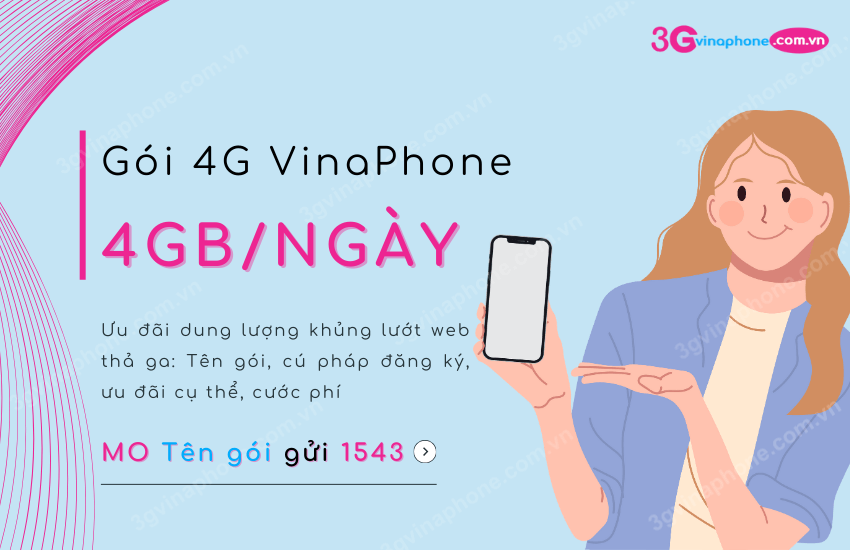 goi cuoc 4g vinaphone 4gb/ngay