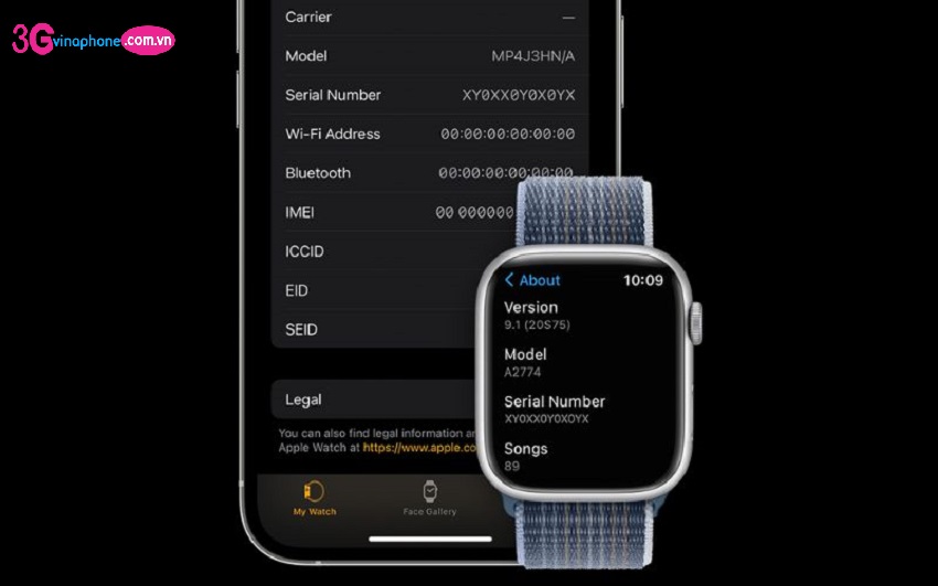 cach nhan biet apple watch co esim khong