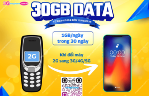 VinaPhone tang 30GB doi may 2G len 3g 4g 5g