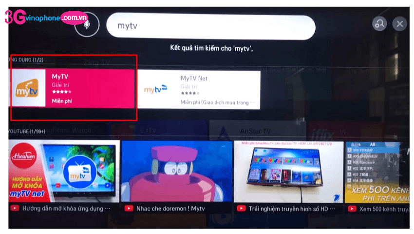 cach mo mytv tren tivi lg