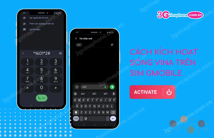 Kich hoat song Vina tren sim Gmobile