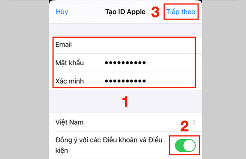 cach tao tai khoan icloud tren iphone