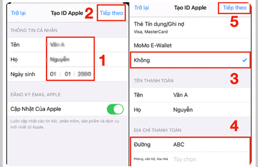 cach tao tai khoan icloud tren iphone