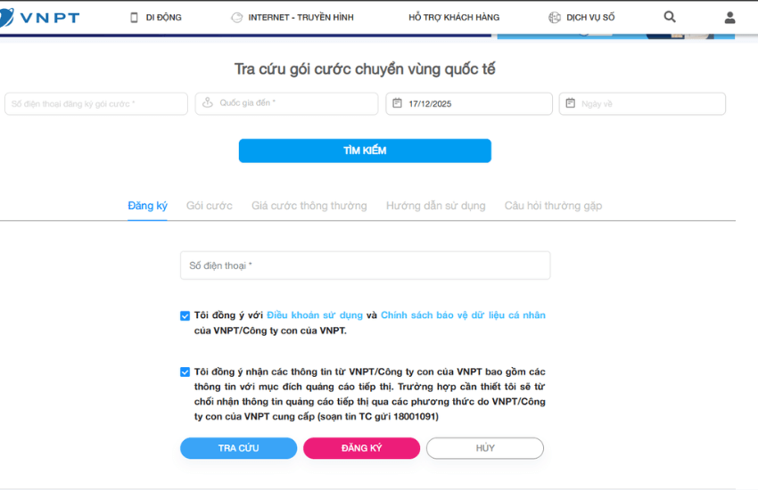 chuyen vung quoc te vinaphone